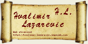 Hvalimir Lazarević vizit kartica
